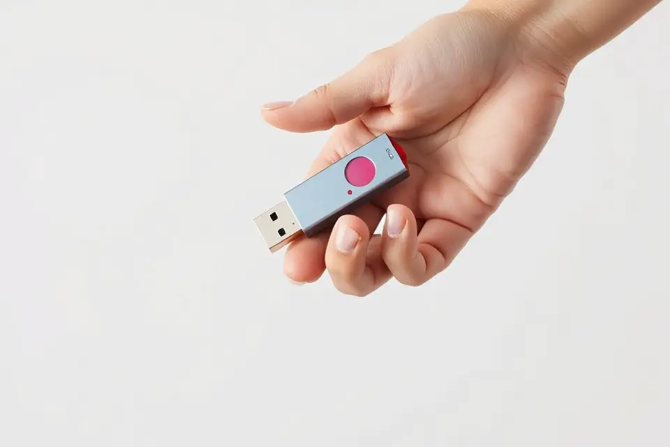 usb drive in hand