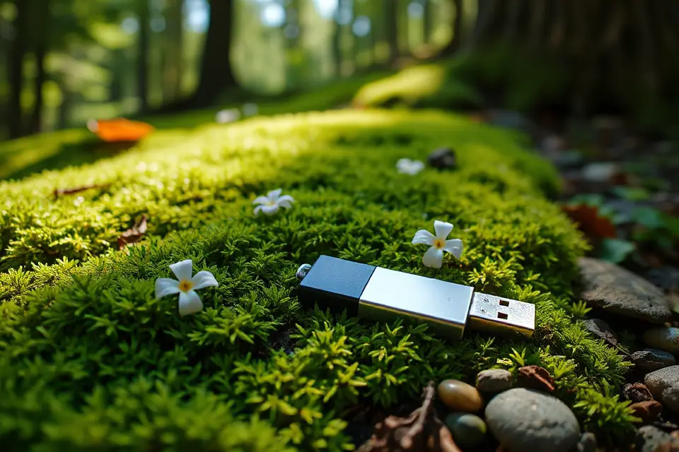 usb drive in nature