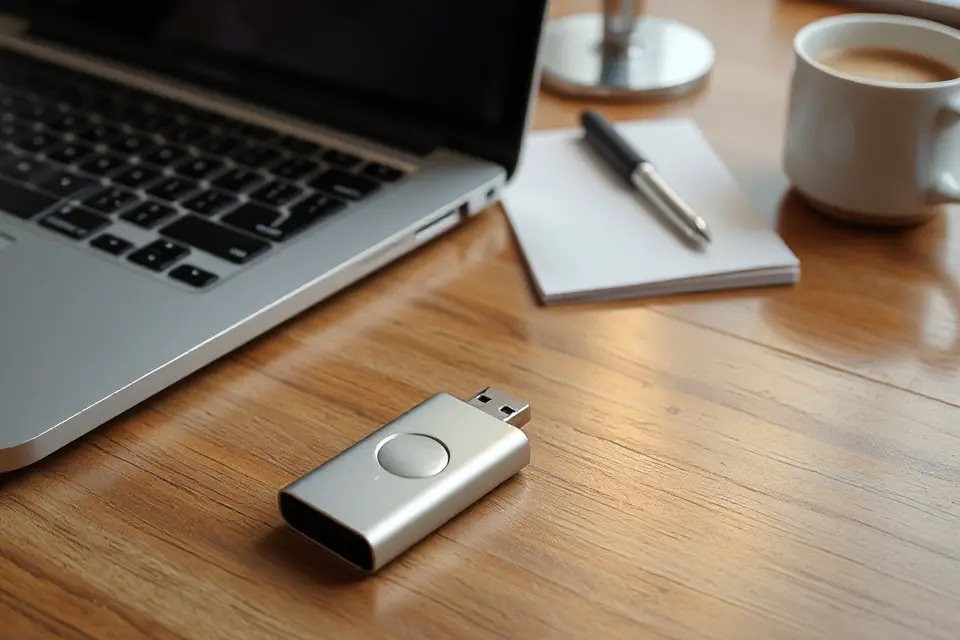usb drive on desk