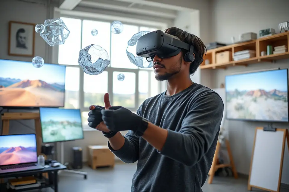 vibrant 3d creative space