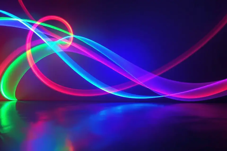 vibrant abstract rgb lighting