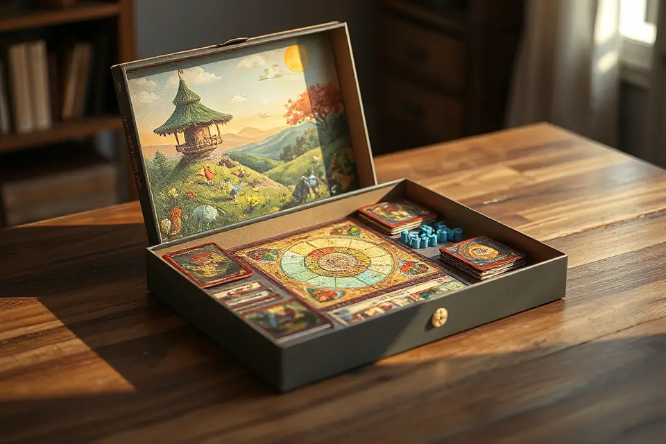 vibrant board game artwork