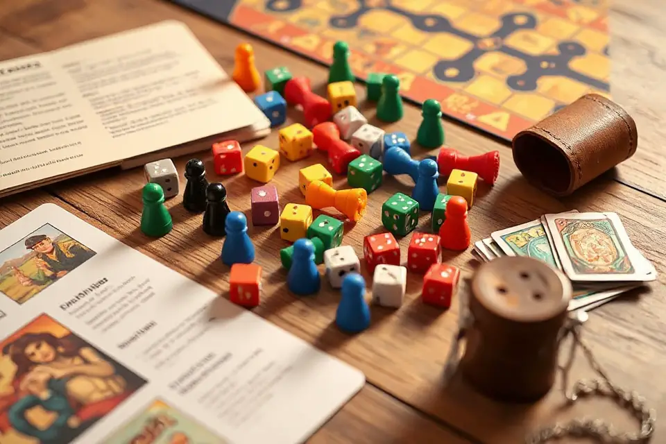 vibrant board game components