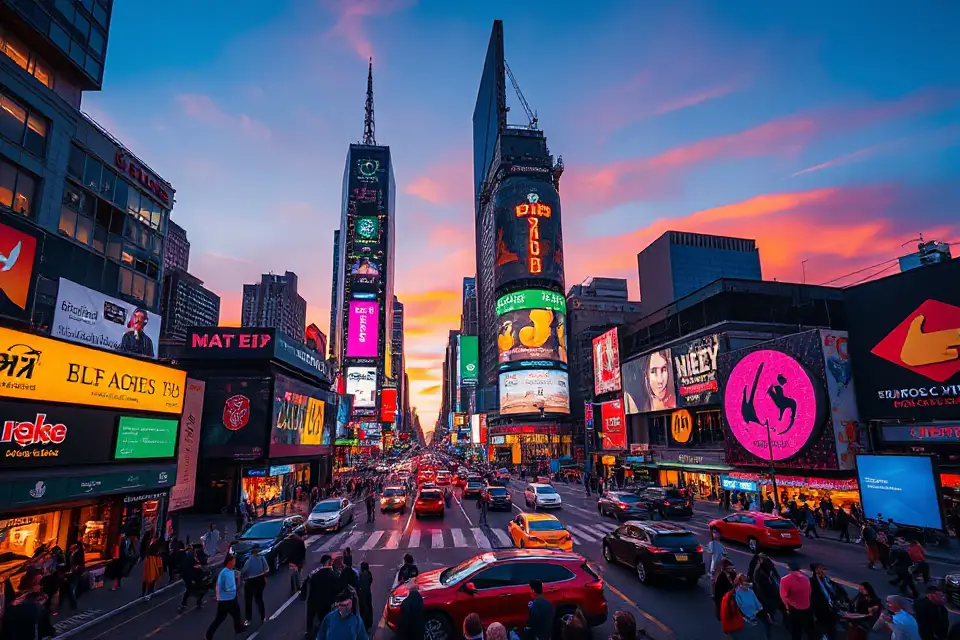 vibrant cityscape gimbal photo