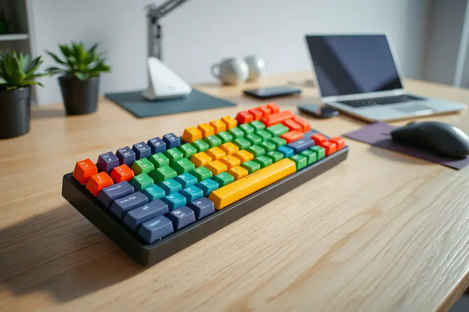 vibrant colorful keyboard image