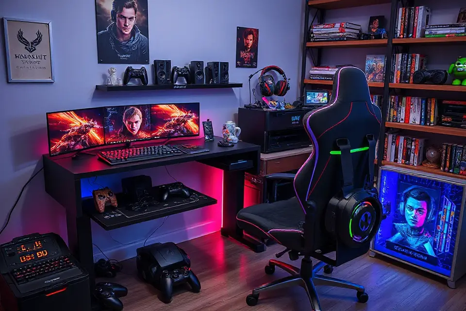 vibrant gaming room accessories