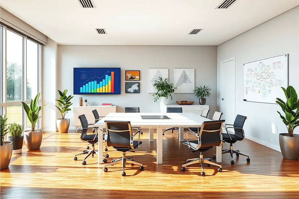 vibrant meeting room photo