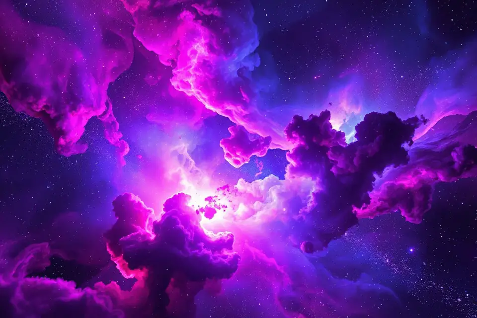 vibrant nebula stock photo