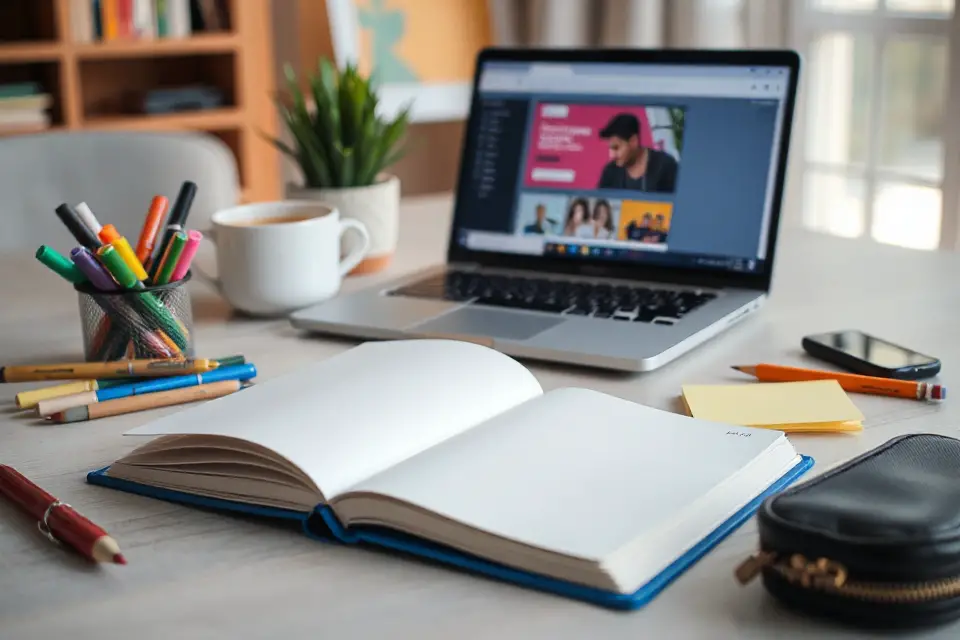 vibrant stationery for learning