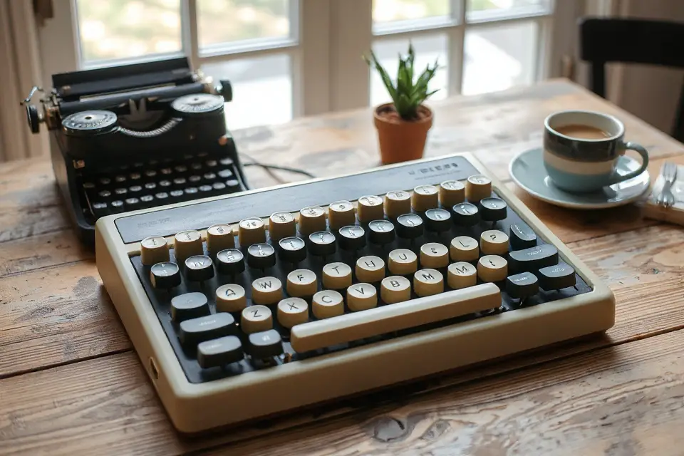 vintage keyboard nostalgia photo