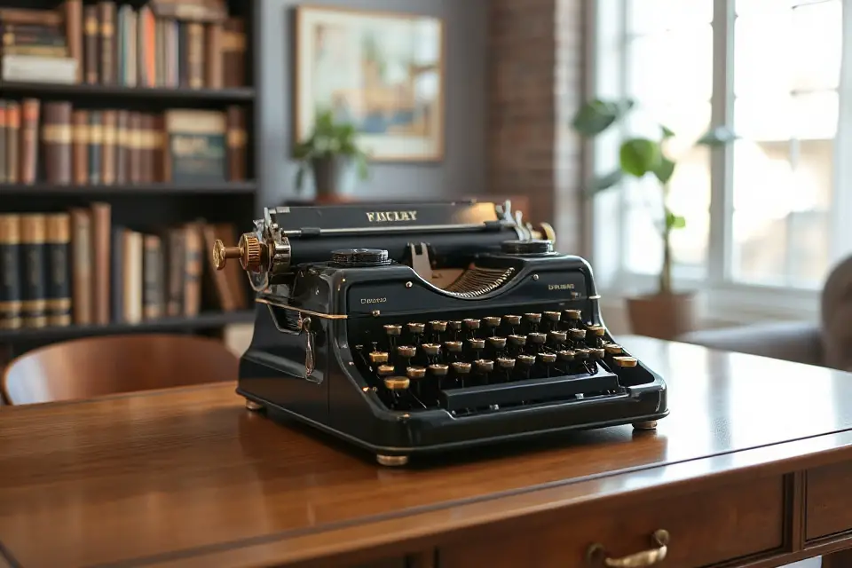 vintage typewriter banal photo