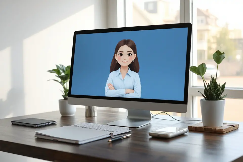 virtual assistant stock photo