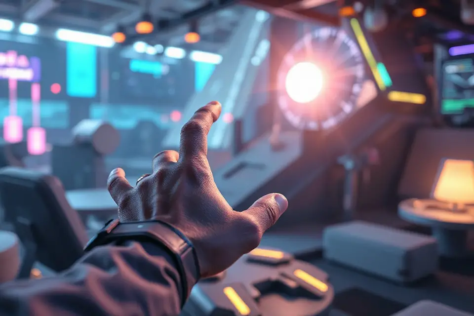 virtual reality hand reach