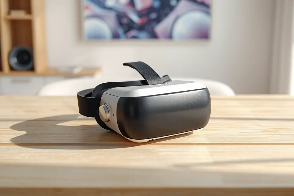 virtual reality minimalist desk