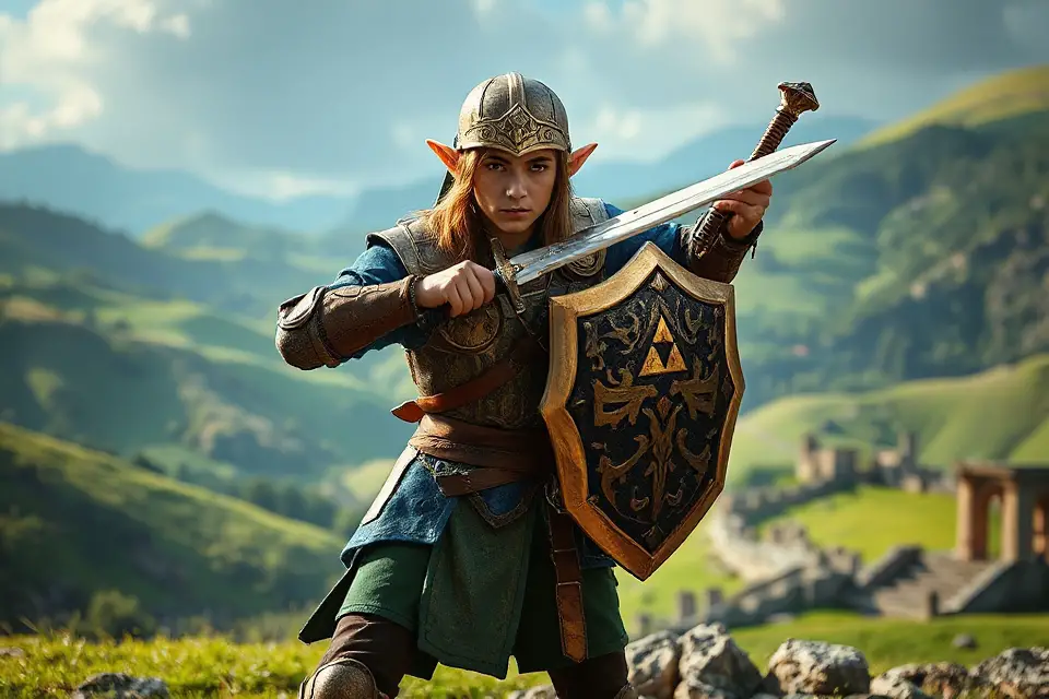 zelda character fierce stance