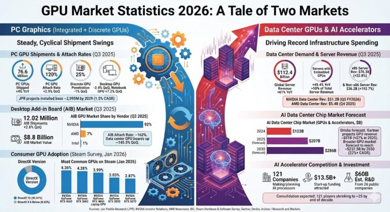 GPU Market Statistics 2026 - PCPartsGeek
